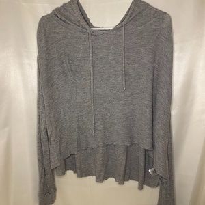 Royality Grey Hooded Crop Sweater Size Large